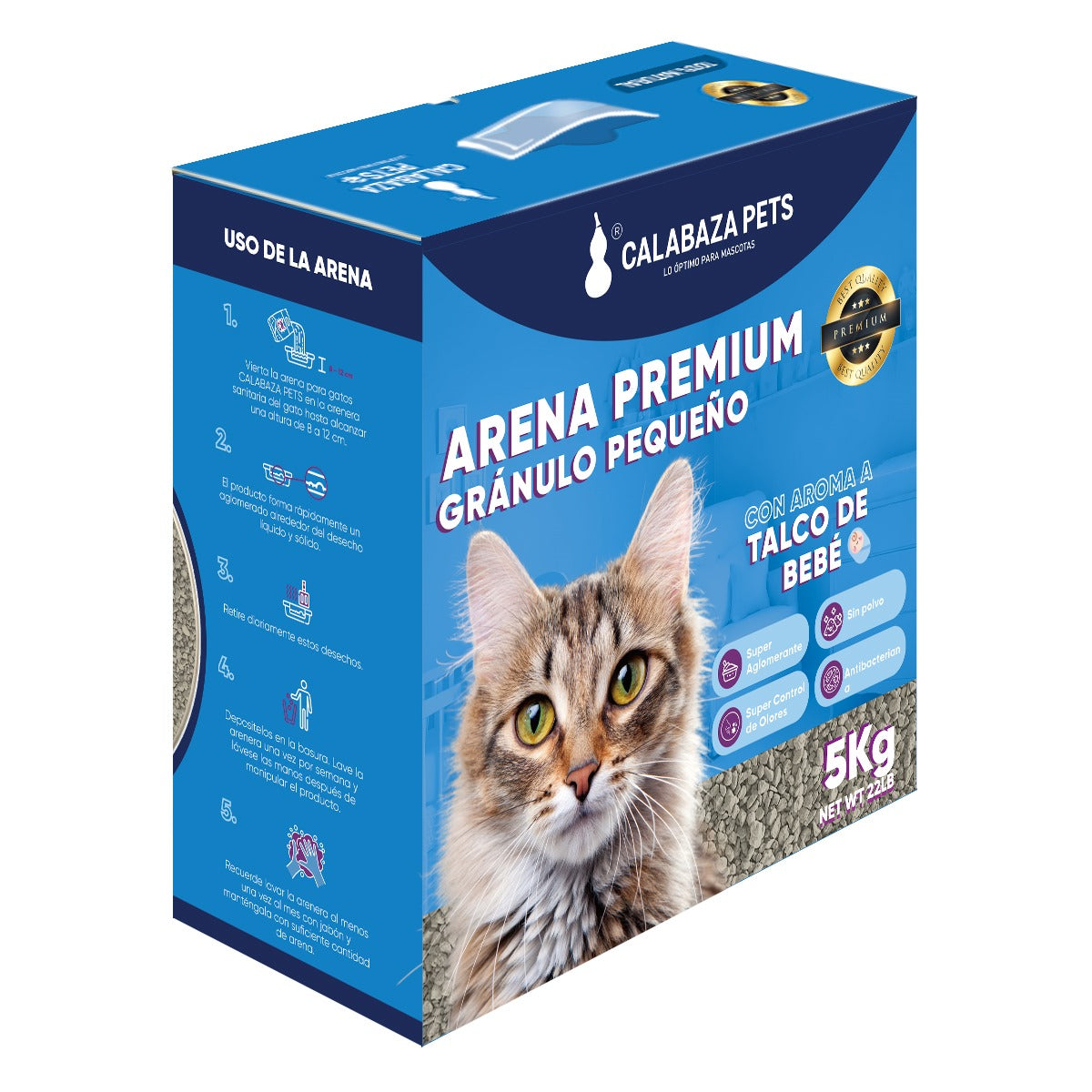 ARENA GRANULO PEQUEÑO PREMIUM * 5 KILOS CALABAZA ARENA GRANULO PEQUEÑO PREMIUM * 5 KILOS CALABAZA