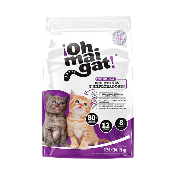 OHMAIGAT GATITOS JUGUETONES *1.5 KILOS (MORADO)