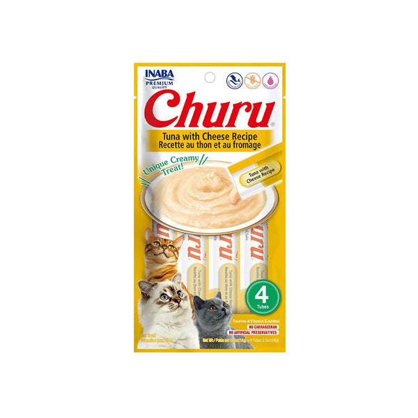 CHURU CAT  TUNA CON QUESO *4UND *85GR (AMARILLO)
