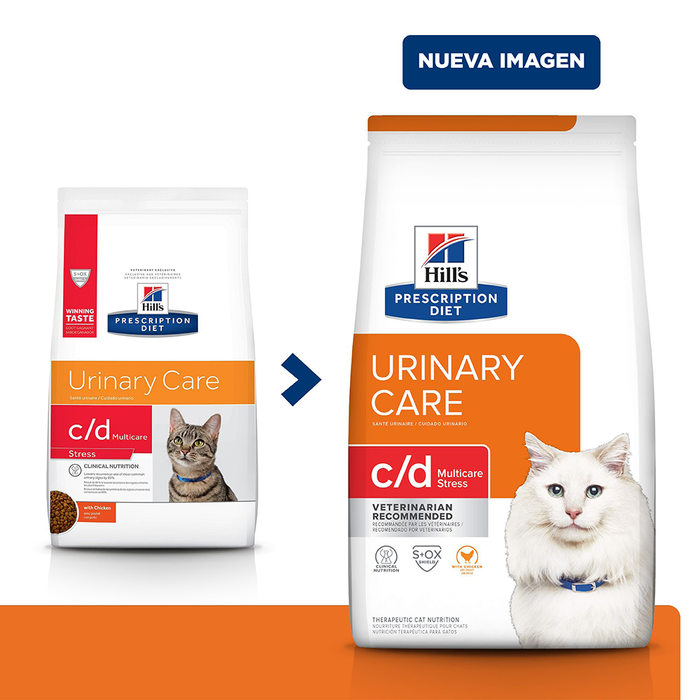 Comida para gato Hills Multicare Strees Pollo c/d 4 Lbs