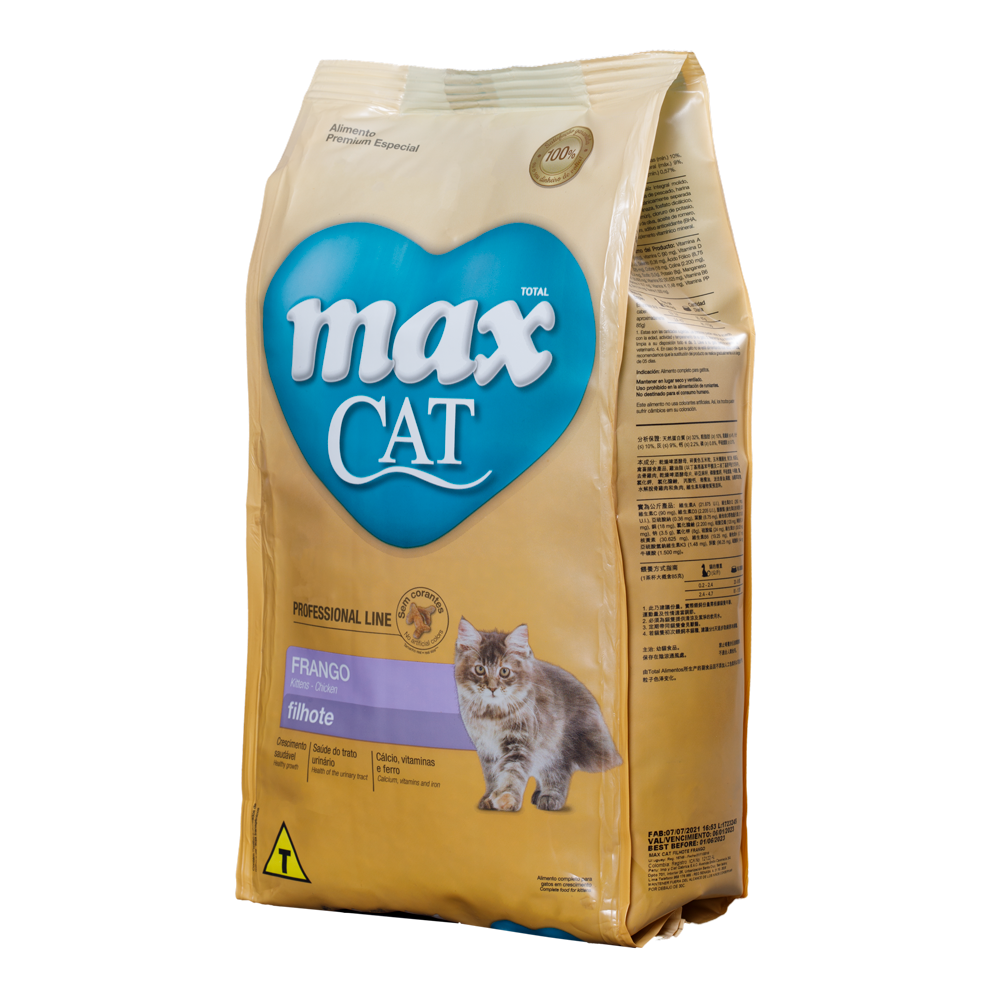 Comida para gato Max Cat Professional Line Filhote Frango 1 Kg