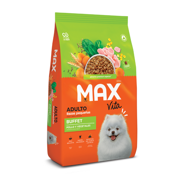 Comida Para Perro Max Vita Adulto Buffet Razas Pequeñas Pollo y Vegetales