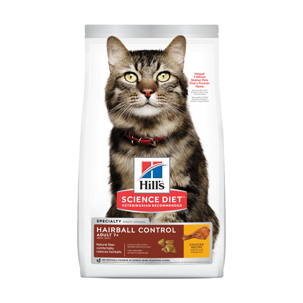 Comida para gato Hills Adulto 7+ Hairball 3,5Lbs