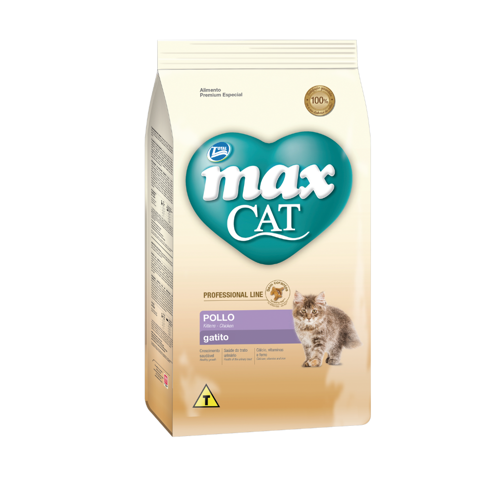 Comida para gato Max Cat Professional Line Filhote Frango 1 Kg