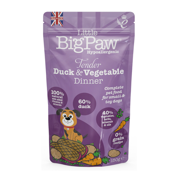 Comida Húmeda para perro Little Big Paw Pato y Verduras 150 gr