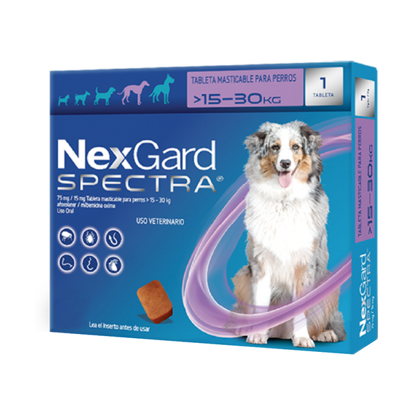 NEXGARD SPECTRA L (15.1 – 30KG) CAJA X1 TAB