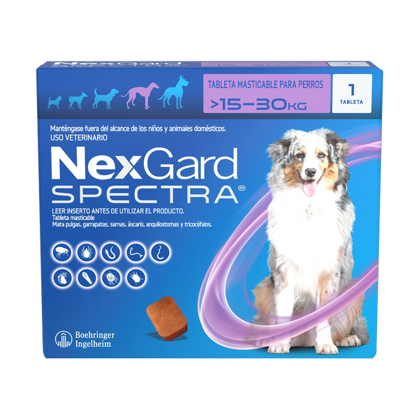 NEXGARD SPECTRA L (15.1 – 30KG) CAJA X1 TAB