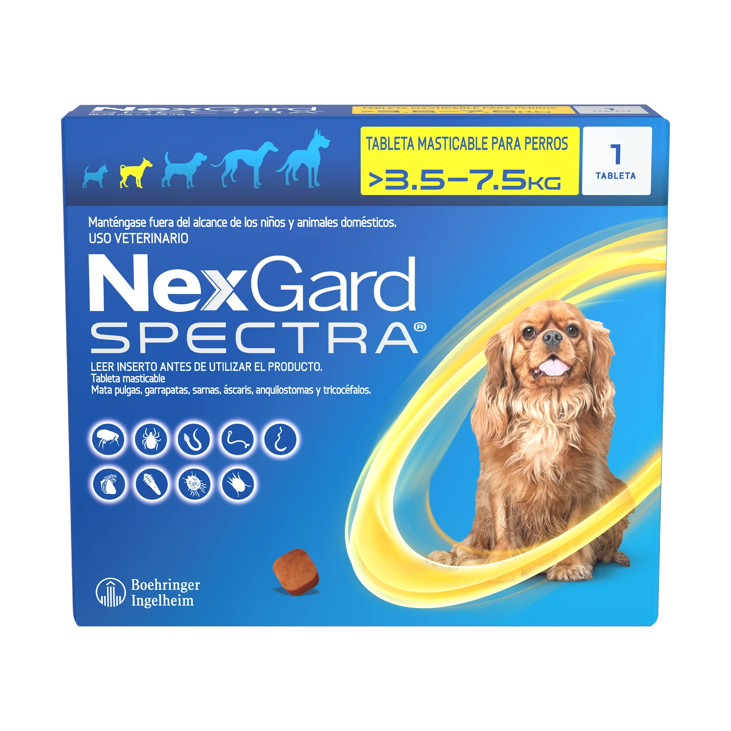 NEXGARD SPECTRA S (3.5-7.5 KG) CAJA X1TAB
