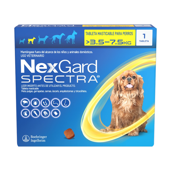 NEXGARD SPECTRA S (3.5-7.5 KG) CAJA X1TAB