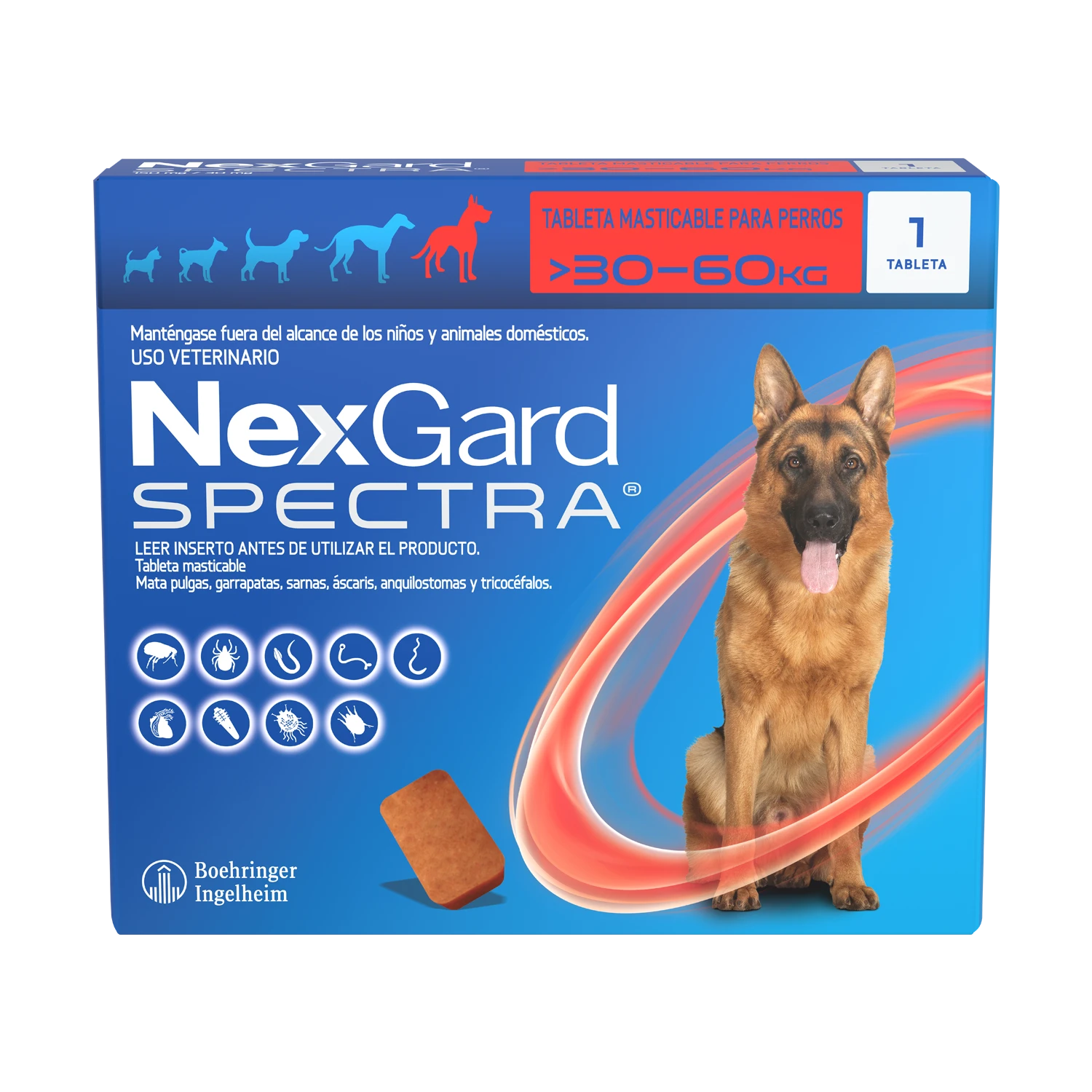 NEXGARD SPECTRA XL (30-60KG) CAJA X1 TAB