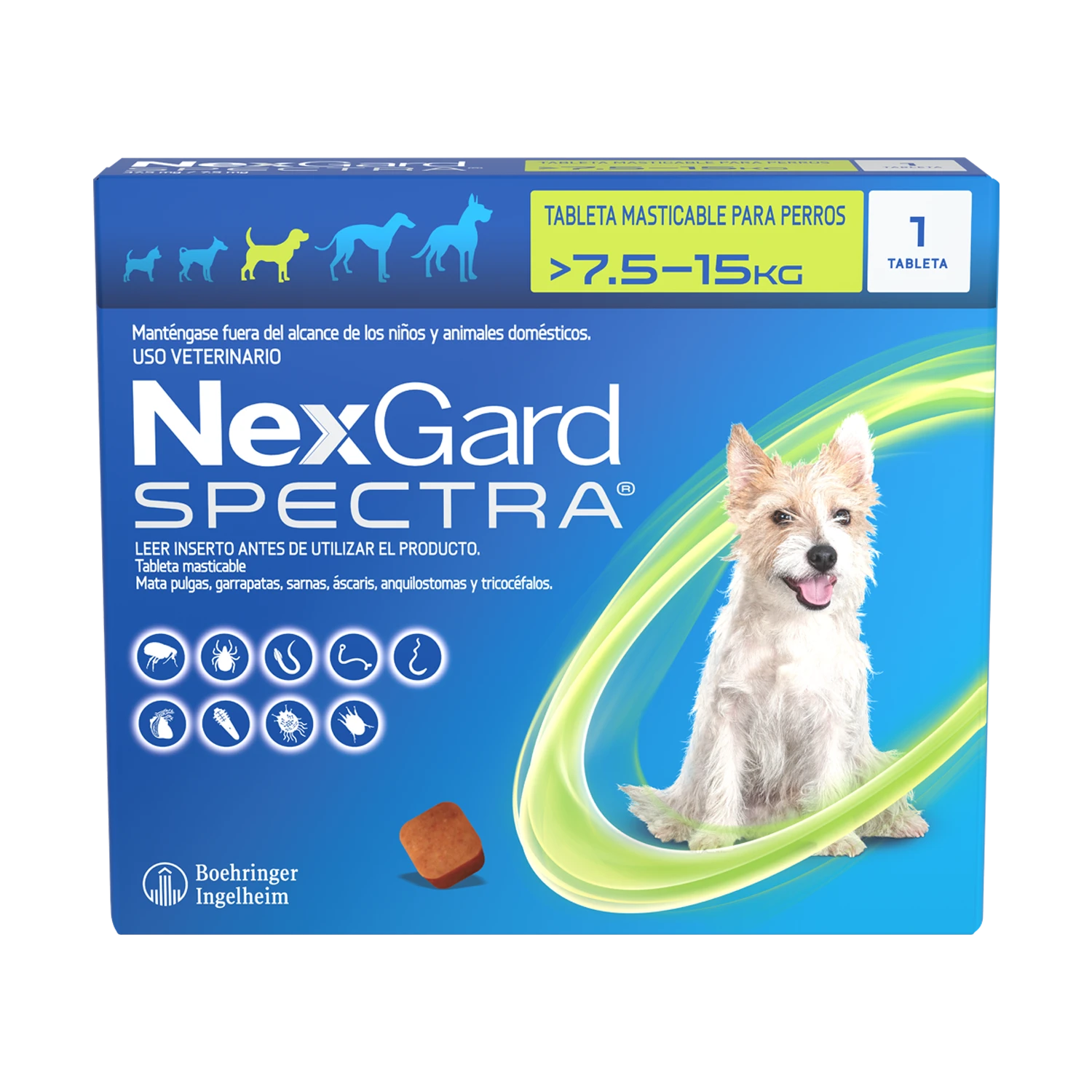 NEXGARD SPECTRA M (7.6 – 15KG) CAJA X1 TAB