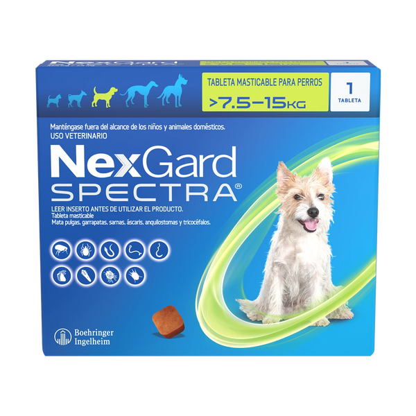 NEXGARD SPECTRA M (7.6 – 15KG) CAJA X1 TAB