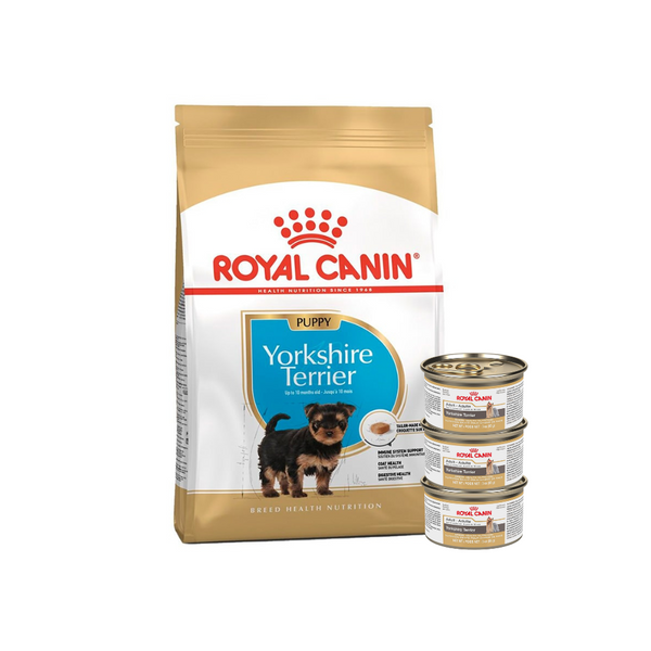 ROYAL CANIN YORKSHIRE PUPPY 1.13 KG +3 LATAS