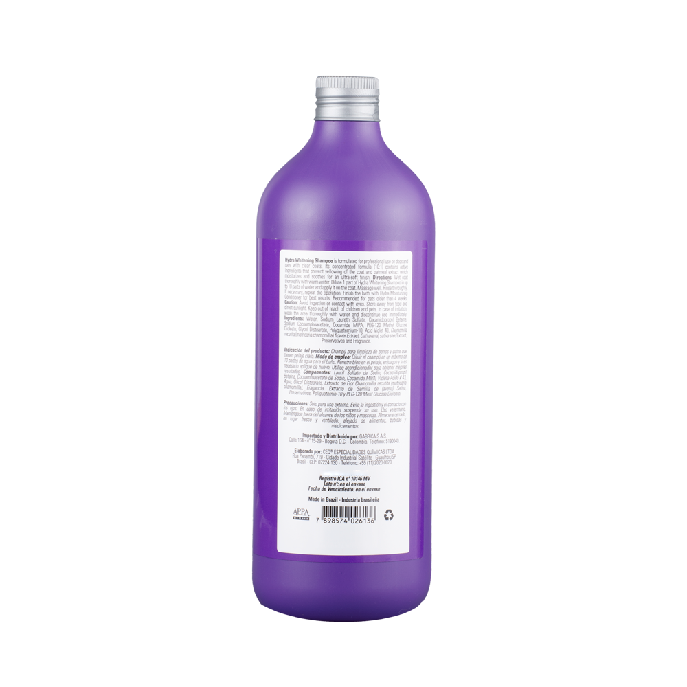 Shampoo Para Mascotas Hydra Whitening