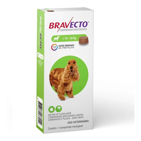 BRAVECTO (10-20KG) MEDIUM CAJA X1 TAB (3 MESES)