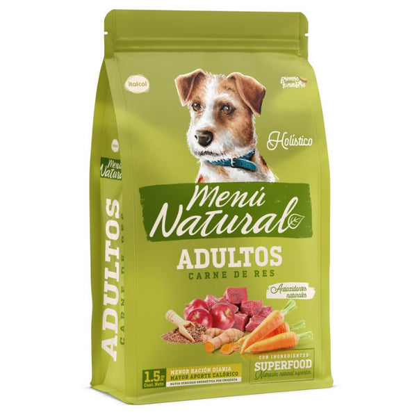 MENU NATURAL EXT PERRO RES *1.5 KILOS