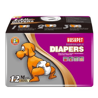 PAÑALES DESECHABLES  TALLA M *12UND HUSHPET (7-16KG)